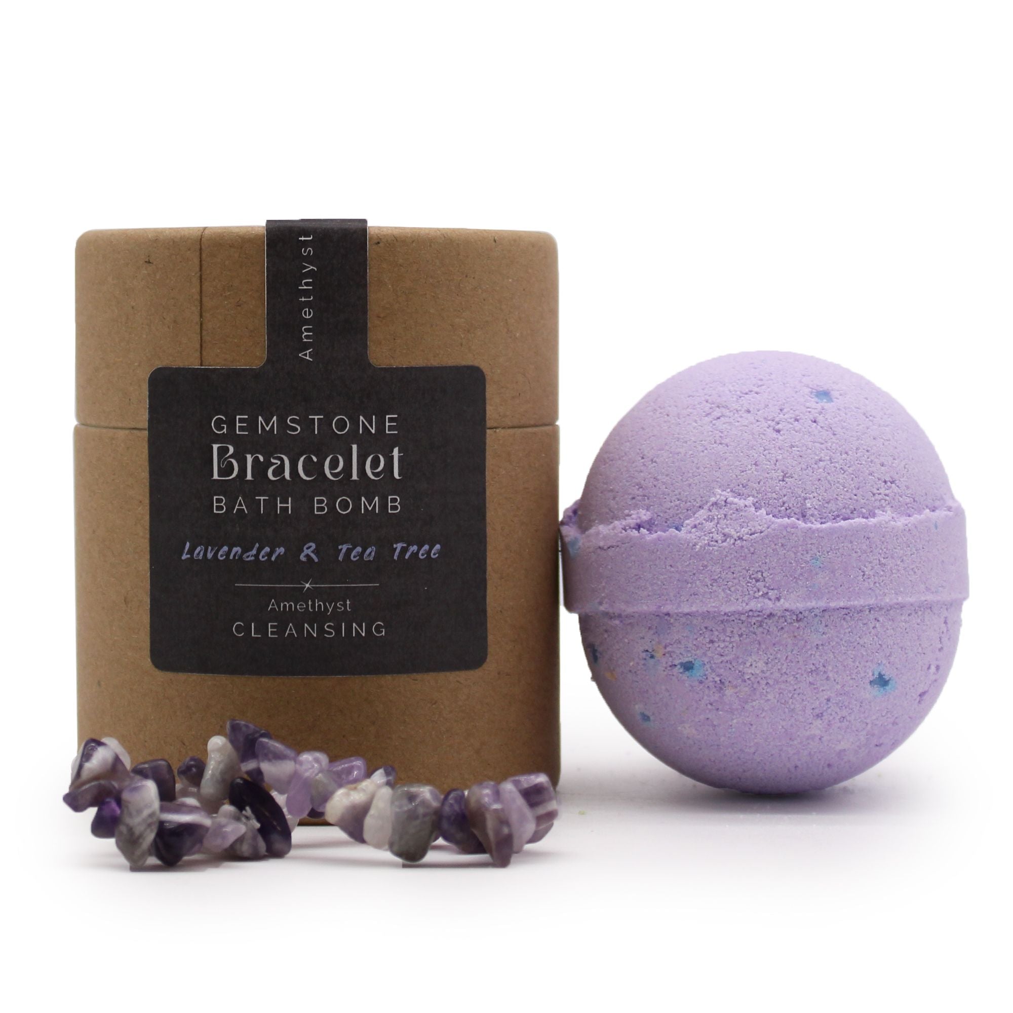 💜 Pozione d’Ametista – Bath Bomb con Bracciale Gemma