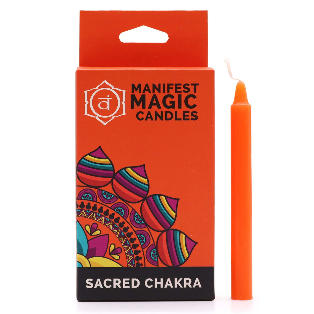 🧡 La fiamma di Afrodite - SET DA 12 CANDELE ARANCIONI - Il sacro Chakra - Desiderio & Creatività