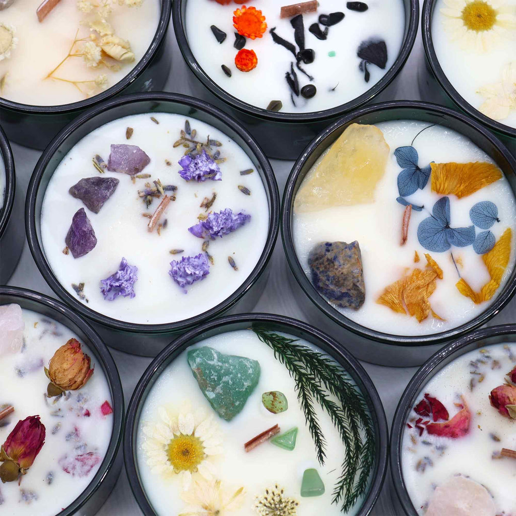 💗 “Gli Amanti – Candela Magica di Afrodite” – Rosa e Quarzo Rosa 🕯️