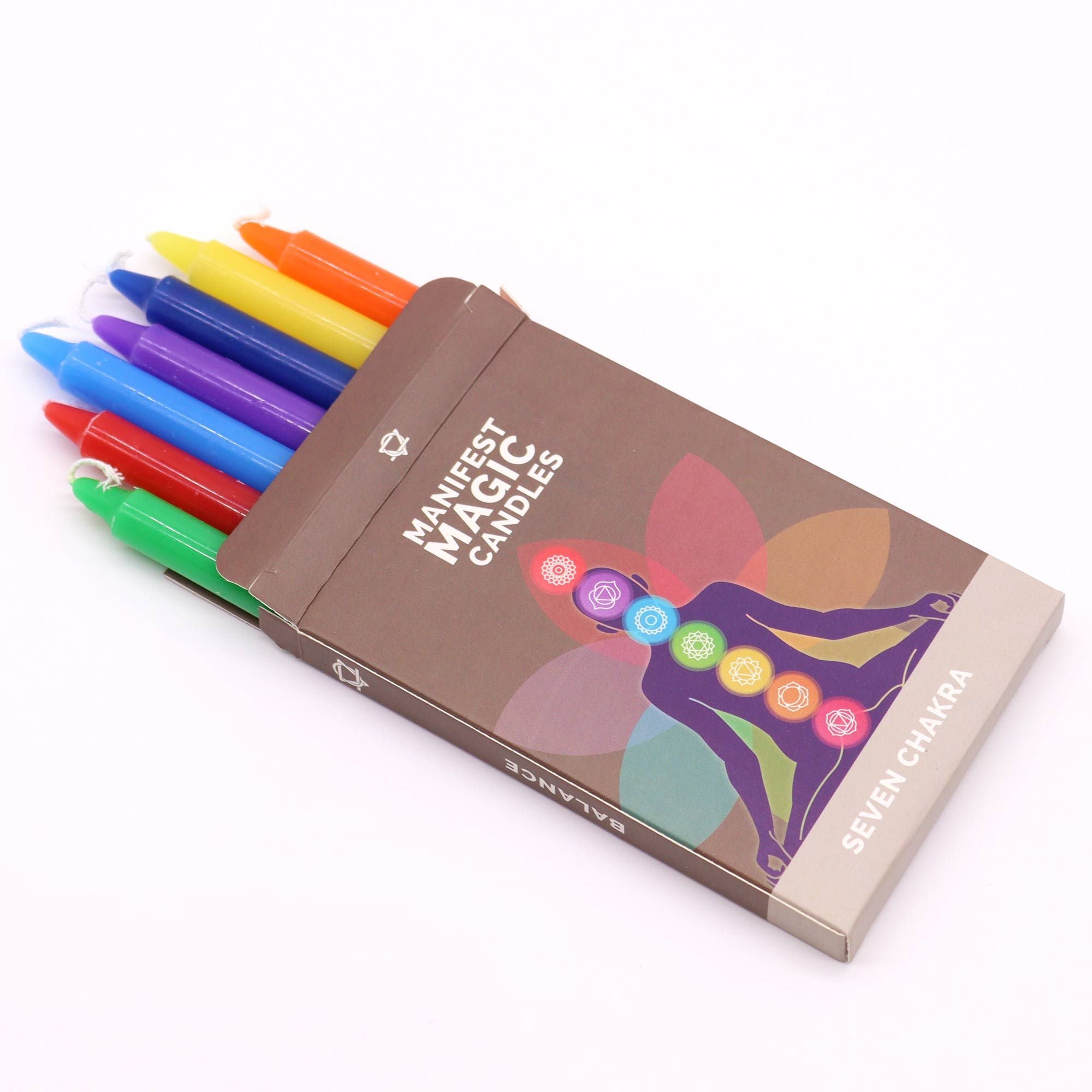 🌈 L' Armonia delle Tre De- SET DA 7 CANDELE COLORATE - I 7 Chakra